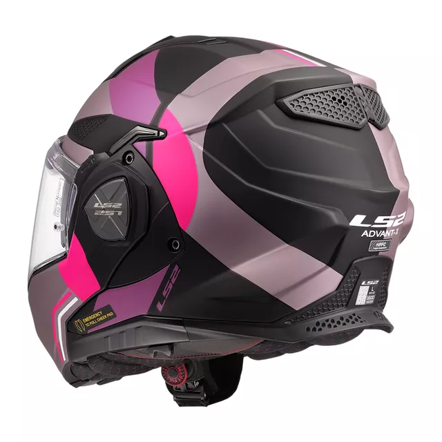 Flip-Up Motorcycle Helmet LS2 FF901 Advant X Ultra Gray Purple P/J
