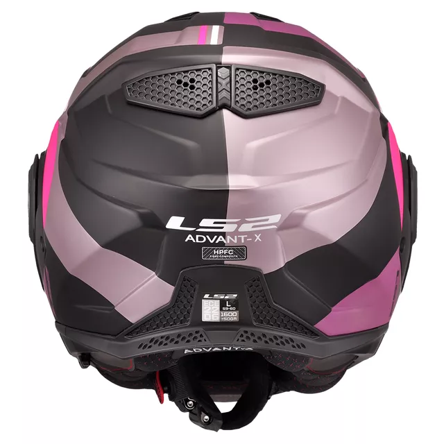 Flip-Up Motorcycle Helmet LS2 FF901 Advant X Ultra Gray Purple P/J
