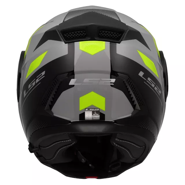 Flip-Up Motorcycle Helmet LS2 FF902 Scope II Duria Gray H-V Yellow