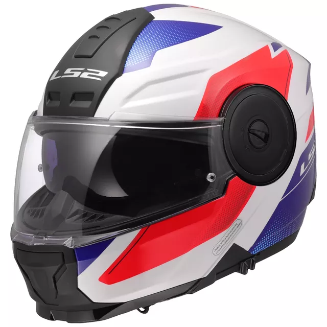Flip-Up Motorcycle Helmet LS2 FF902 Scope II Duria White Blue Red