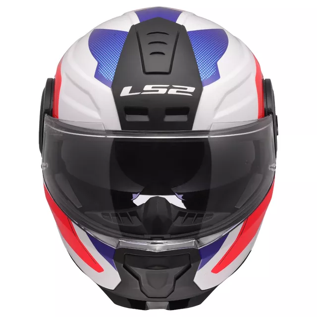 Flip-Up Motorcycle Helmet LS2 FF902 Scope II Duria White Blue Red
