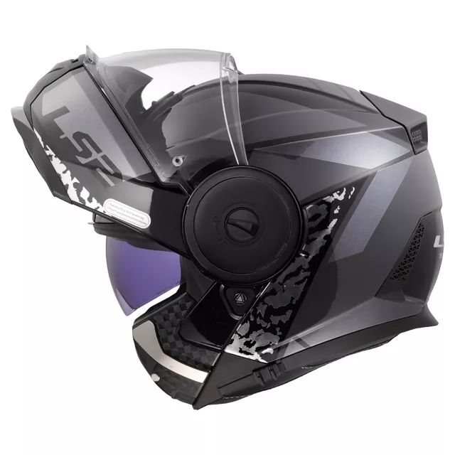 Flip-Up Motorcycle Helmet LS2 FF902 Scope II Oxyd Black Titanium
