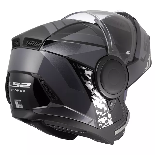 Flip-Up Motorcycle Helmet LS2 FF902 Scope II Oxyd Black Titanium