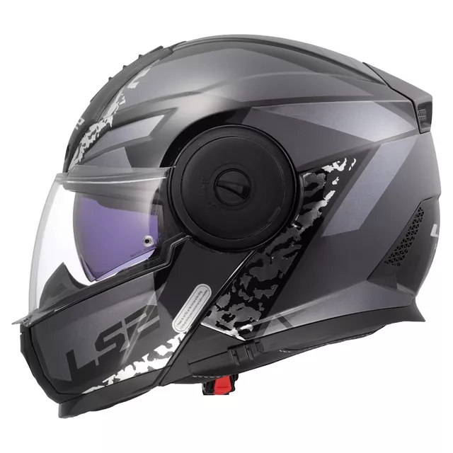Flip-Up Motorcycle Helmet LS2 FF902 Scope II Oxyd Black Titanium