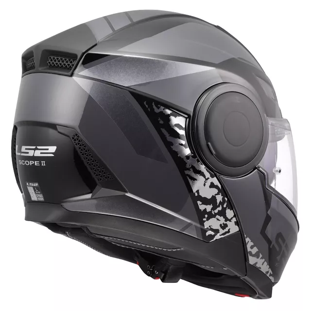 Flip-Up Motorcycle Helmet LS2 FF902 Scope II Oxyd Black Titanium