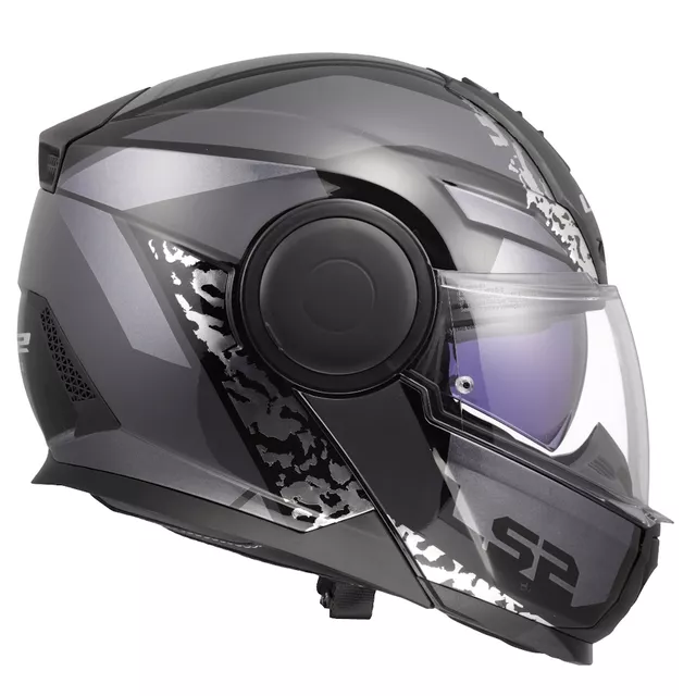 Flip-Up Motorcycle Helmet LS2 FF902 Scope II Oxyd Black Titanium