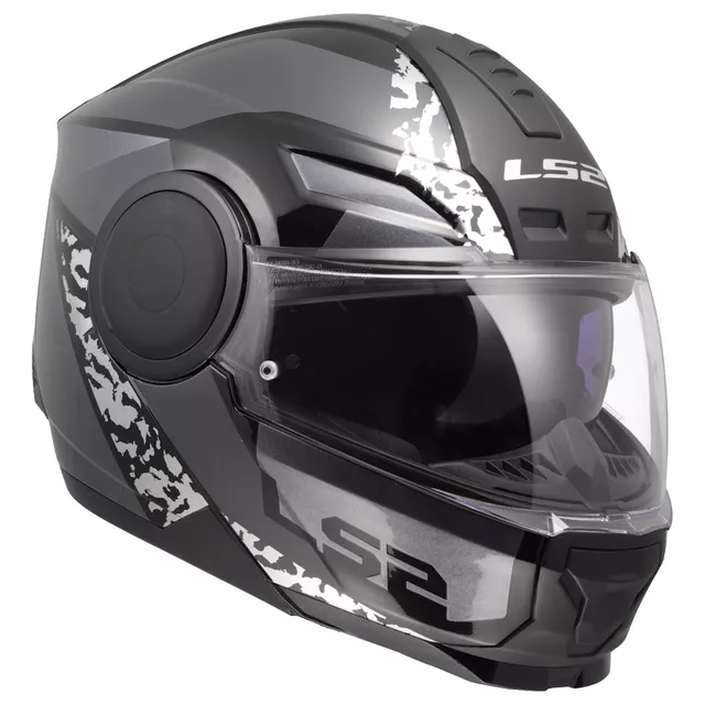 Flip-Up Motorcycle Helmet LS2 FF902 Scope II Oxyd Black Titanium