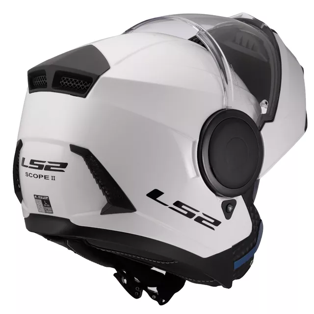 Flip-Up Motorcycle Helmet LS2 FF902 Scope II Solid Glossy White