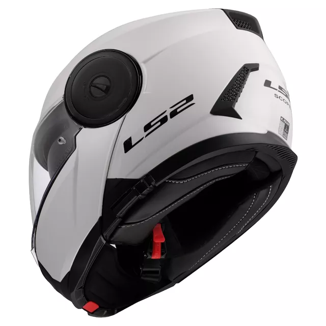 Flip-Up Motorcycle Helmet LS2 FF902 Scope II Solid Glossy White