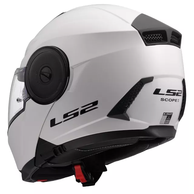 Flip-Up Motorcycle Helmet LS2 FF902 Scope II Solid Glossy White