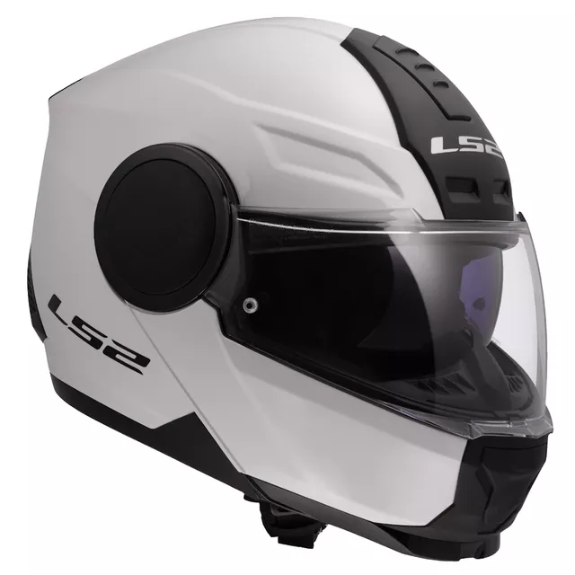 Flip-Up Motorcycle Helmet LS2 FF902 Scope II Solid Glossy White