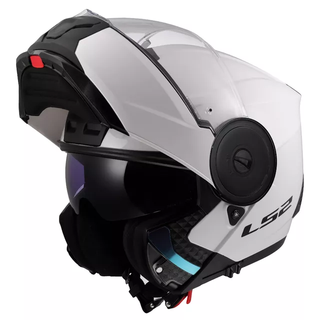 Flip-Up Motorcycle Helmet LS2 FF902 Scope II Solid Glossy White