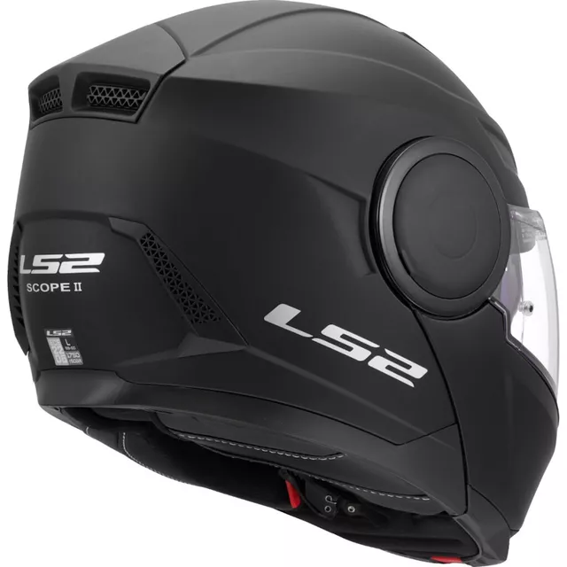 Flip-Up Motorcycle Helmet LS2 FF902 Scope II Solid Matte Black