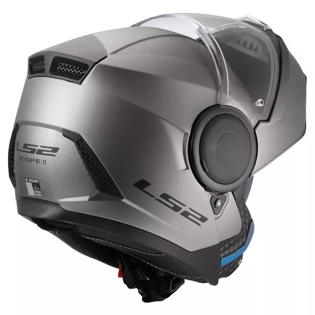 Flip-Up Motorcycle Helmet LS2 FF902 Scope II Solid Matte Titanium