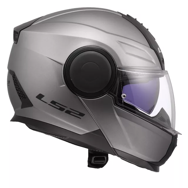 Flip-Up Motorcycle Helmet LS2 FF902 Scope II Solid Matte Titanium
