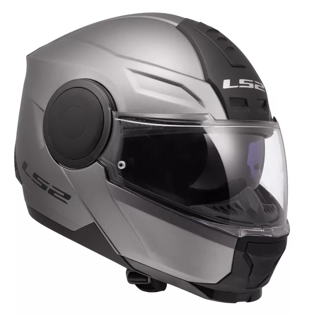 Flip-Up Motorcycle Helmet LS2 FF902 Scope II Solid Matte Titanium
