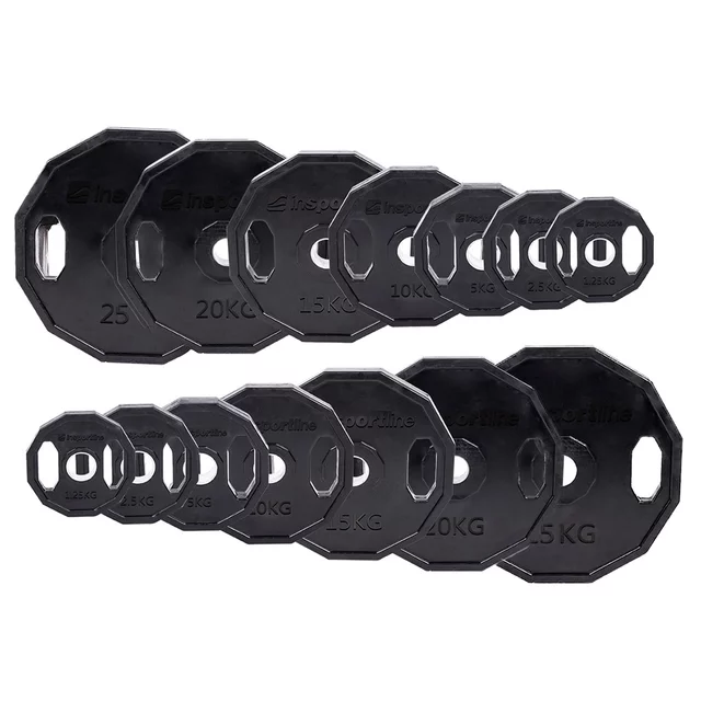 Rubber Coated Olympic Weight Plate Set inSPORTline Ruberton 1.25-25kg