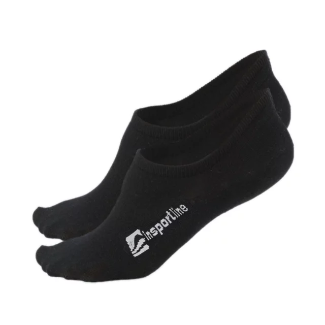 No-Show Bamboo Socks inSPORTline Silvatic Noshow AG+ Antibacterial – 3 Pairs - Black - Black