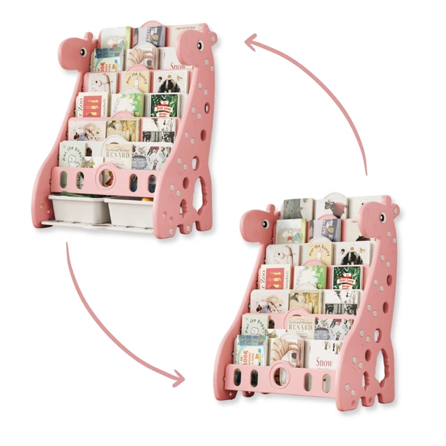Children’s Bookcase inSPORTline Girafondo - Yellow - Pink