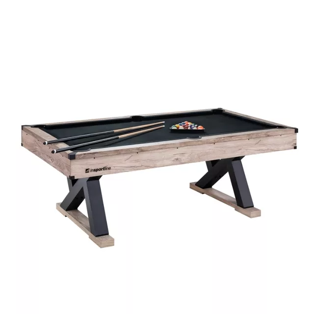 Billiards Table 3-in-1 inSPORTline Residento w/ Bench - Light Wood