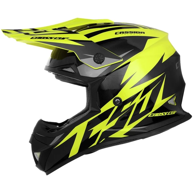 Motocross Helmet Cassida Cross Cup Two - Matte Grey/Black