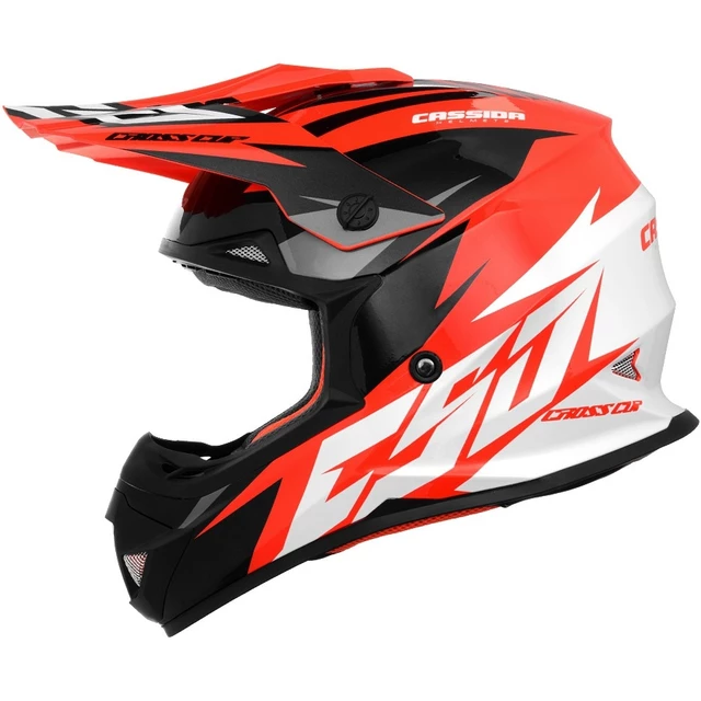 Motocross Helmet Cassida Cross Cup Two - Matte Grey/Black