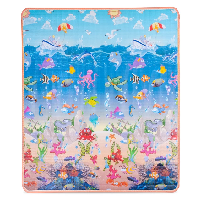 Roll-Up Children’s Mat inSPORTline Lhotino 150 x 180 x 1.5 cm - Řeka/Oceán