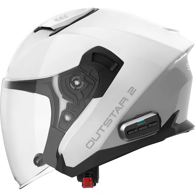 Motorcycle Helmet w/ Integrated Headset SENA Outstar 2 - Glossy White