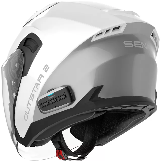 Motorcycle Helmet w/ Integrated Headset SENA Outstar 2 - Glossy White