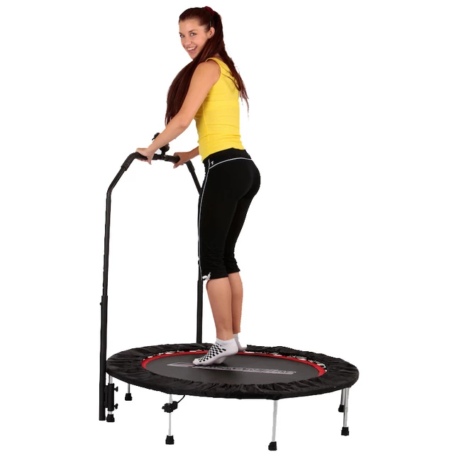 Jumping Fitness Trampoline with Handlebar inSPORTline PROFI Digital 140 cm