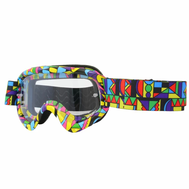Junior motorcycles glasses W-TEC Benford with graphics - Black Graphics - Coloured Graphic