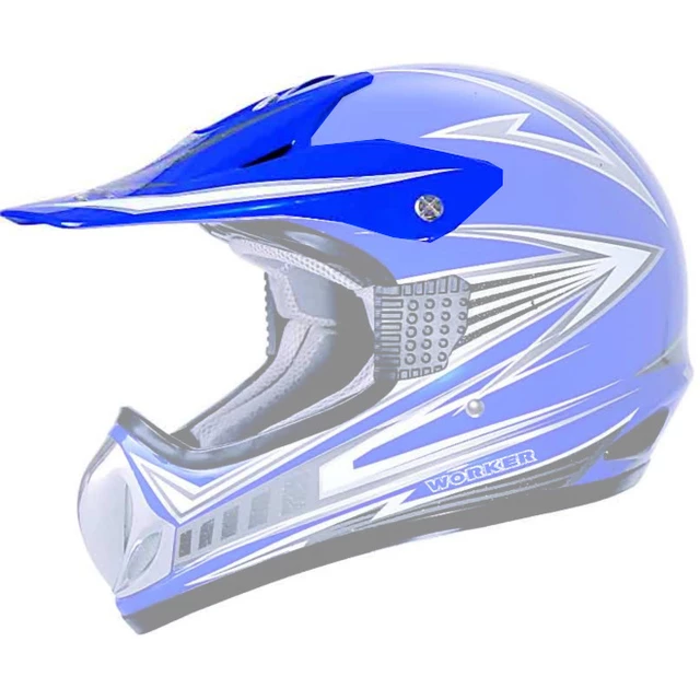 Replacement Visor for WORKER V330 Helmet - Blue