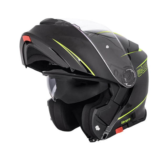 Flip-Up Motorcycle Helmet W-TEC Venero - Glossy Black-Gold