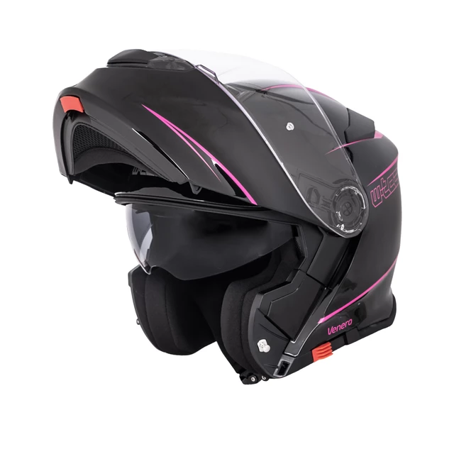 Flip-Up Motorcycle Helmet W-TEC Venero - Glossy Black-Gold