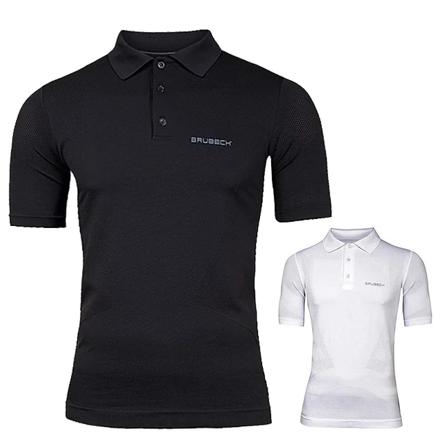 Men's functional T-shirt Polo Brubeck PRESTIGE with collar