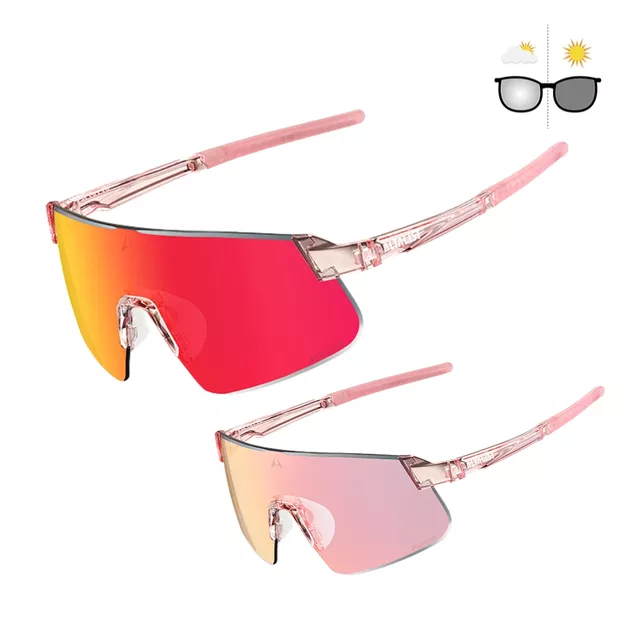 Photochromic Sports Sunglasses Altalist Hayate - černá se zlatými skly - růžová s červenými skly