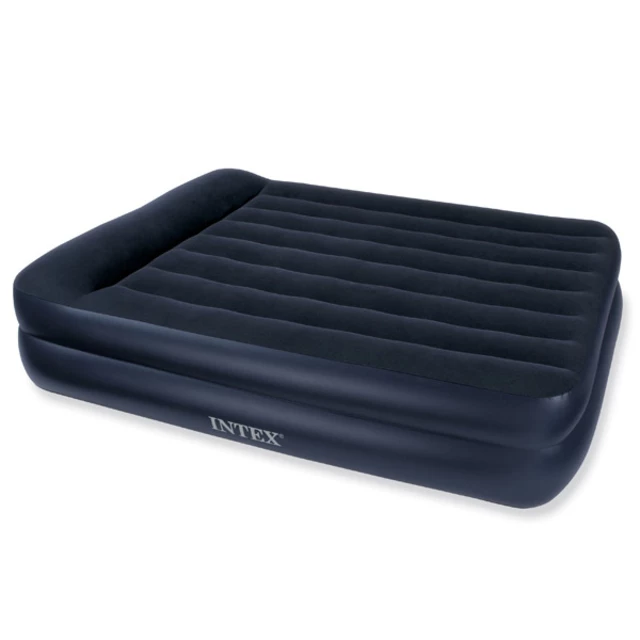 Inflatable bed with pump