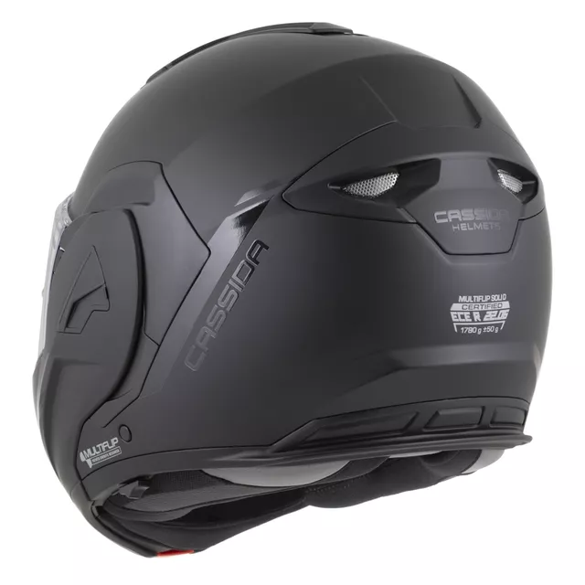 Flip-Up Motorcycle Helmet Cassida MultiFlip Solid BlackOut P/J - černá matná/černá