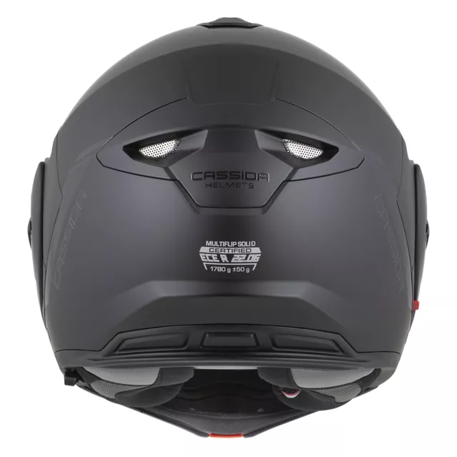 Flip-Up Motorcycle Helmet Cassida MultiFlip Solid BlackOut P/J - černá matná/černá