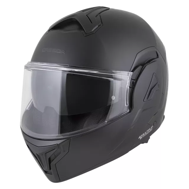 Flip-Up Motorcycle Helmet Cassida MultiFlip Solid BlackOut P/J - černá matná/černá - černá matná/černá