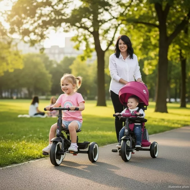 Children’s Tricycle w/ Parent Handle QPlay Rito+