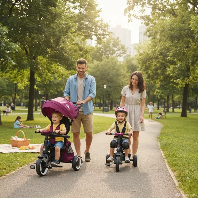 Children’s Tricycle w/ Parent Handle QPlay Rito+