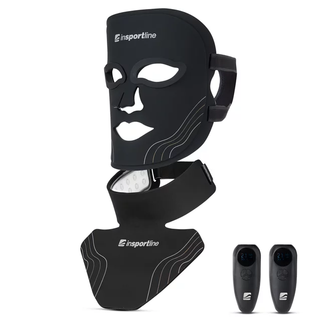 LED Infrared Light Therapy Face Mask inSPORTline Radora & Neck and Neckline Mask inSPORTline Rademis 2,500 mAh