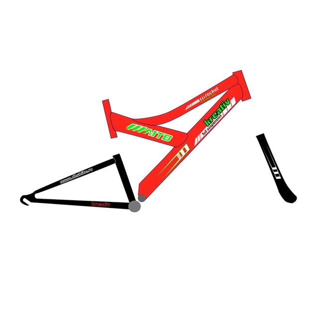 Junior bike DHS Kreativ 2441 - model 2011 - Black-Orange