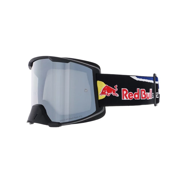 Motocross Goggles Red Bull Spect Strive, Matte Black, Silver Mirrored Lens