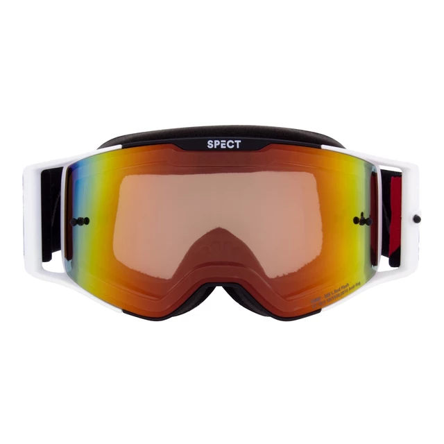 Motocross Goggles Red Bull Spect Torp, Matte Black/White, Red Mirrored Lens