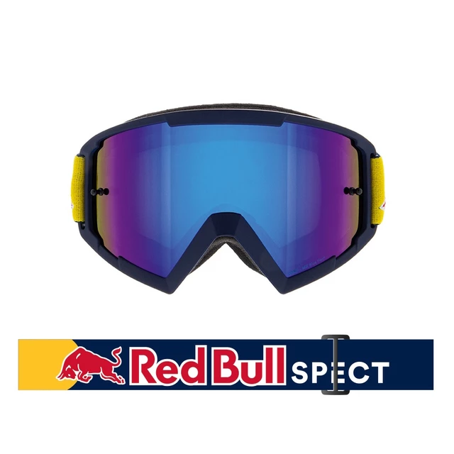 Motocross Goggles Red Bull Spect Whip, Matte Blue, Blue Mirrored Lens