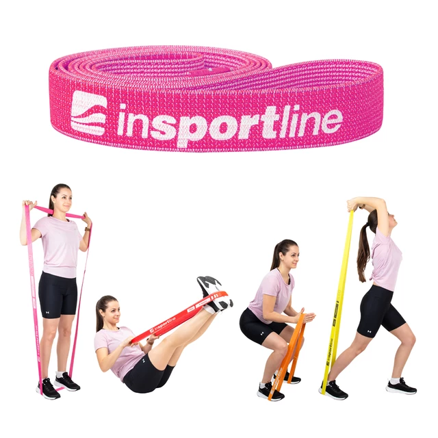 Resistance Band inSPORTline Rand Light - Green - Pink