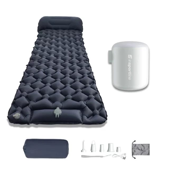 Inflatable Sleeping Pad w/ Mini Pump inSPORTline Soultea 190 x 60 x 6 cm