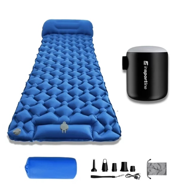 Inflatable Sleeping Pad w/ Mini Pump inSPORTline Soultea 190 x 60 x 6 cm